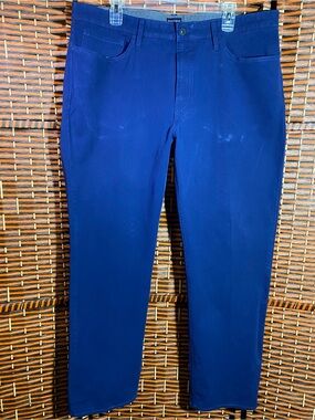 Dockers Straight Fit Blue Pants Mens Size W38 L30 Stretch Casual Career Pants